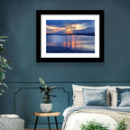 Lake Sunset with Silhouettes Wall Art