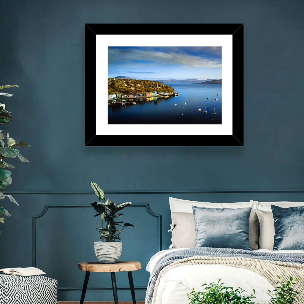 Portree Harbour Colorful Houses Wall Art