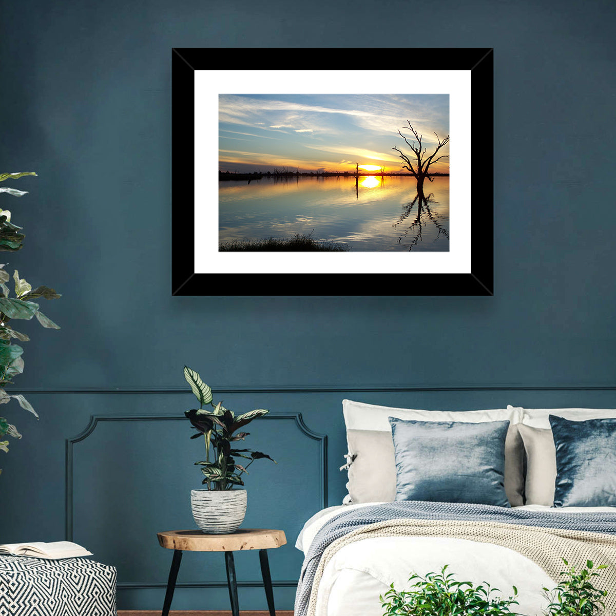 Murray River Sunset Reflection Wall Art
