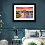 Hohensalzburg Fortress at Sunset Wall Art
