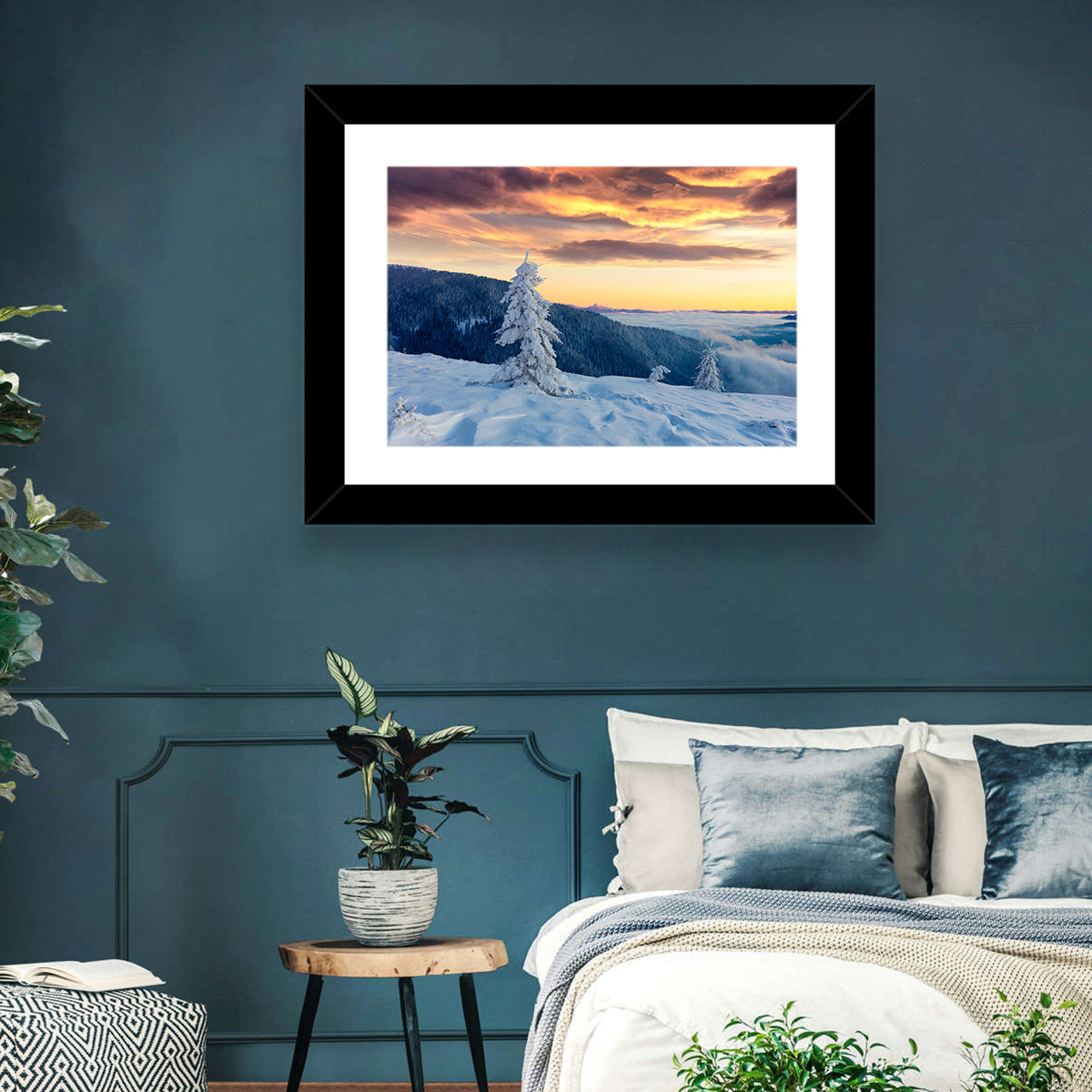 Carpathian Sunrise Wall Art in a room, landscape