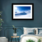 Sunlit Snow Dune Under Blue Sky Wall Art