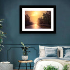 Windy Misty Forest Road Wall Art