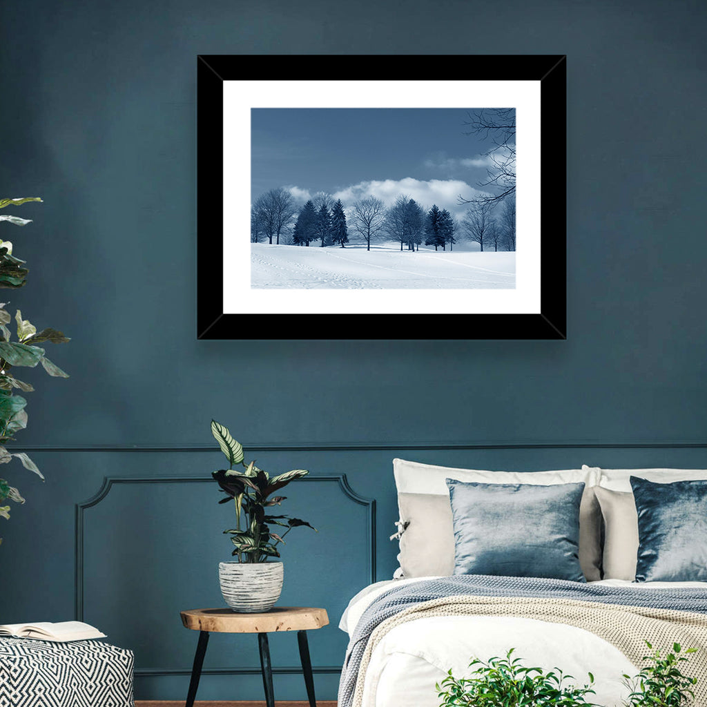Snowy Field with Tracks Wall Art