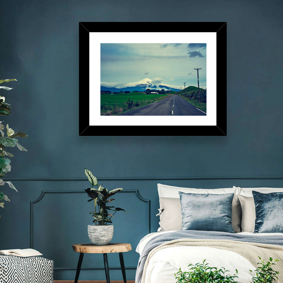 Empty Road to Mount Taranaki Wall Art