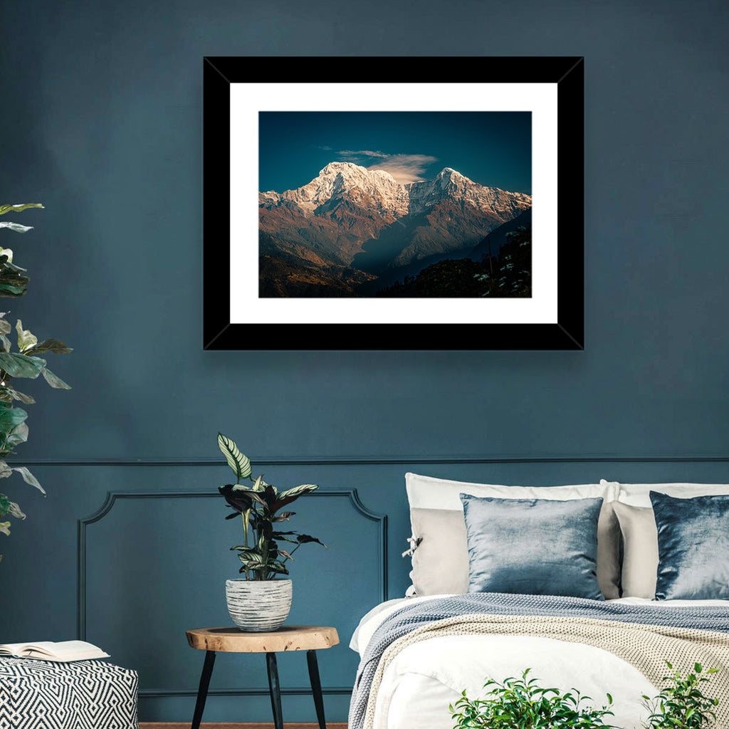 Annapurna South Summit with Wispy Clouds Wall Art