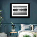 Lake Mcdonald Monochrome Reflection Wall Art