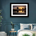 Hemakuta Hill Sunrise Temples Wall Art