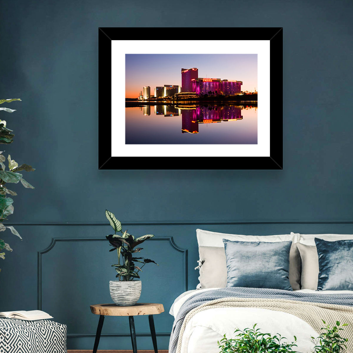 Laughlin Riverside Reflection Wall Art in a room, landscape