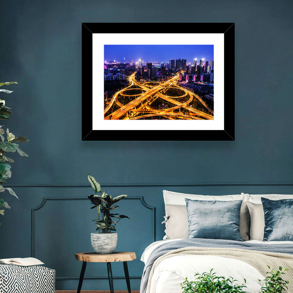 Hanyang District Interchange Nightscape Wall Art