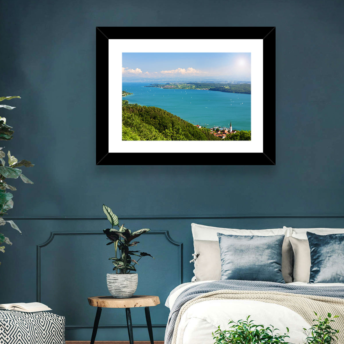 Immenstaad View of Lake Constance Wall Art in a room, landscape