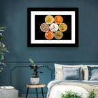 Six Indian Curry Bowls Wall Art