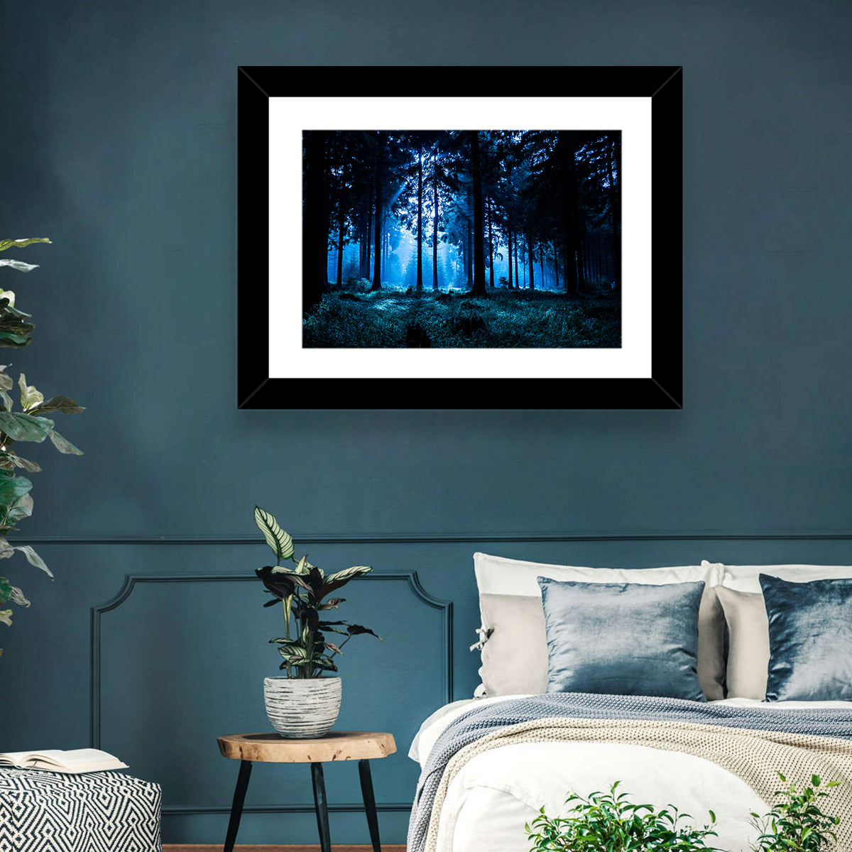 Thuringia Forest at Dusk Wall Art in a room, landscape