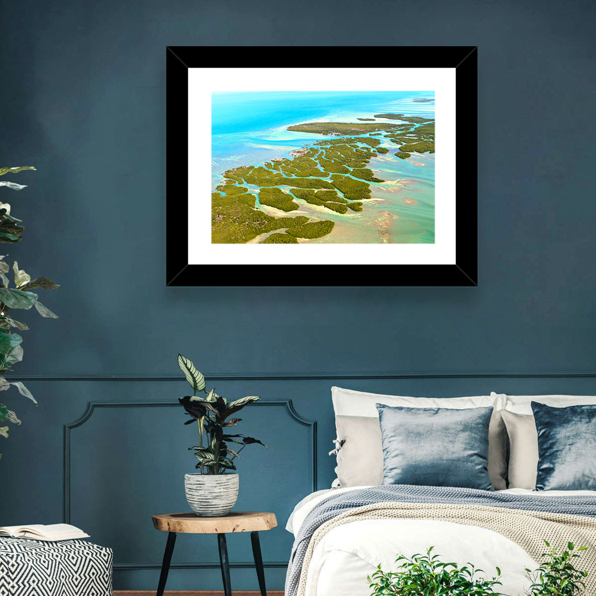 Florida Keys Mangrove Islands Wall Art in a room, landscape