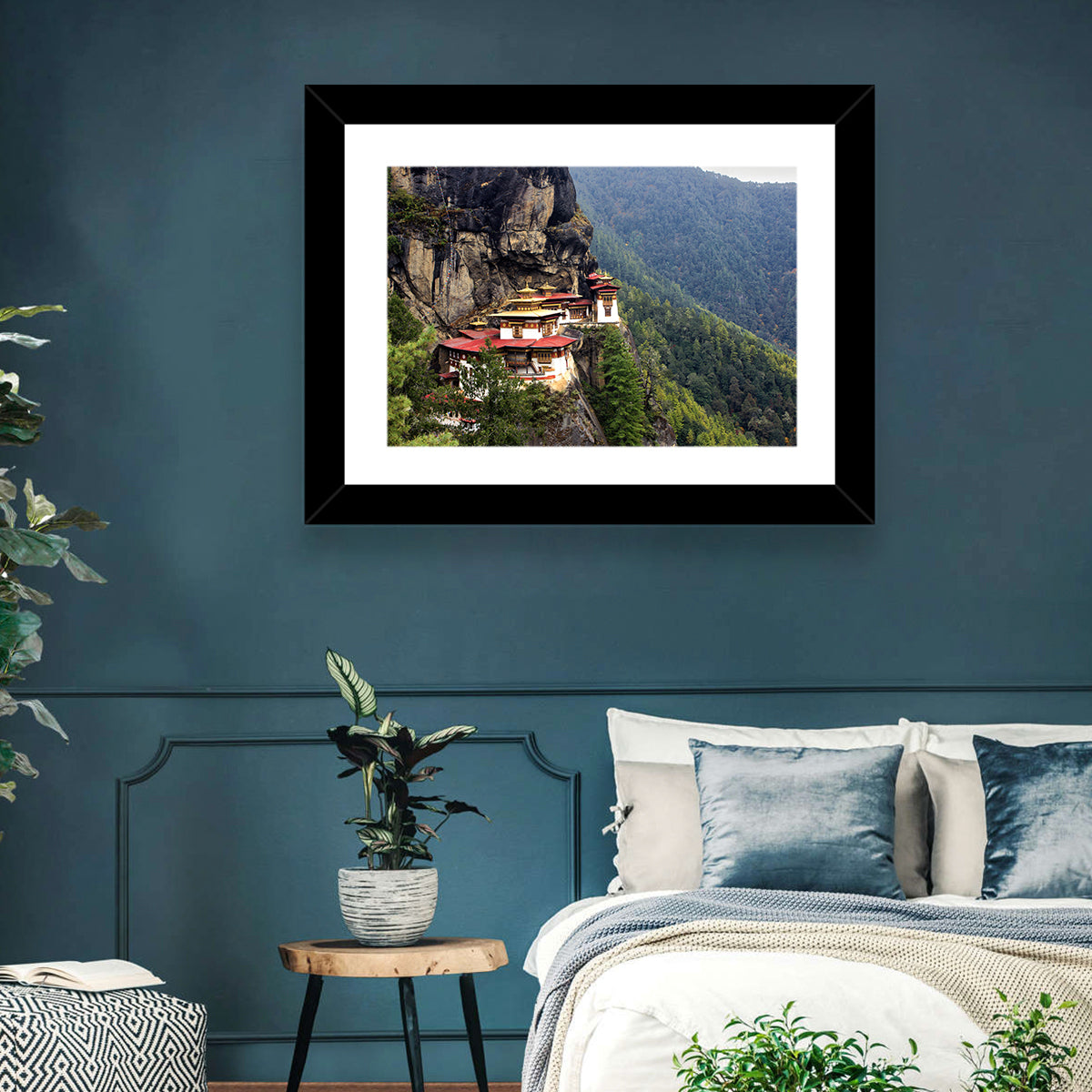Tiger's Nest Monastery, Paro Bhutan Wall Art in a room, landscape
