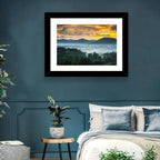 Blue Ridge Mountains Asheville Sunset Wall Art