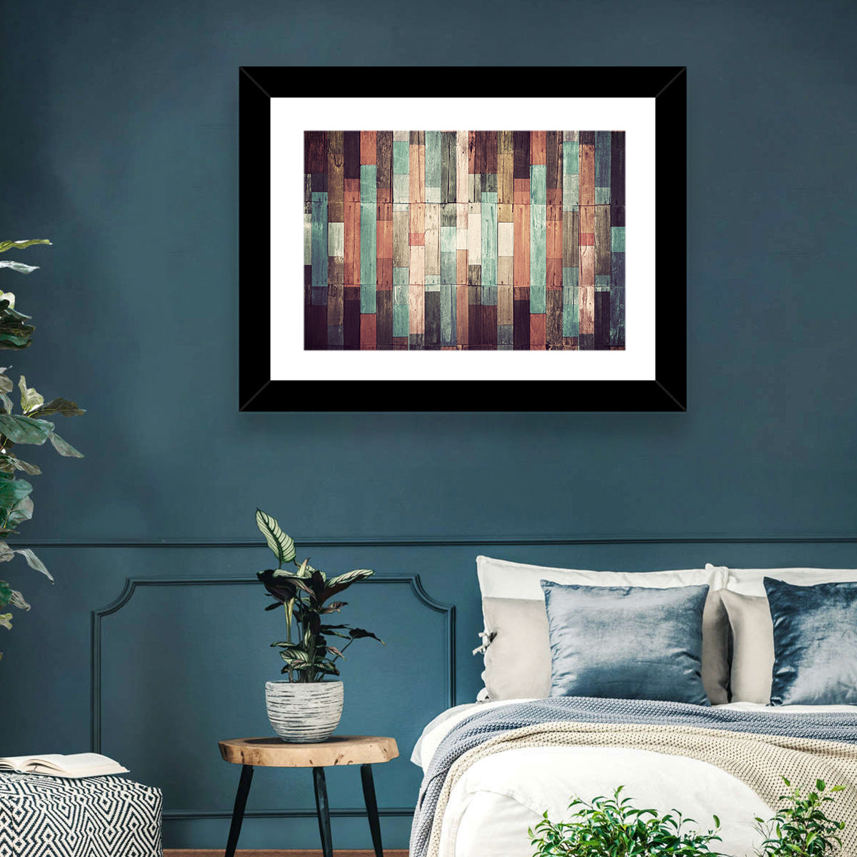 Sound Waves Wood Planks Wall Art
