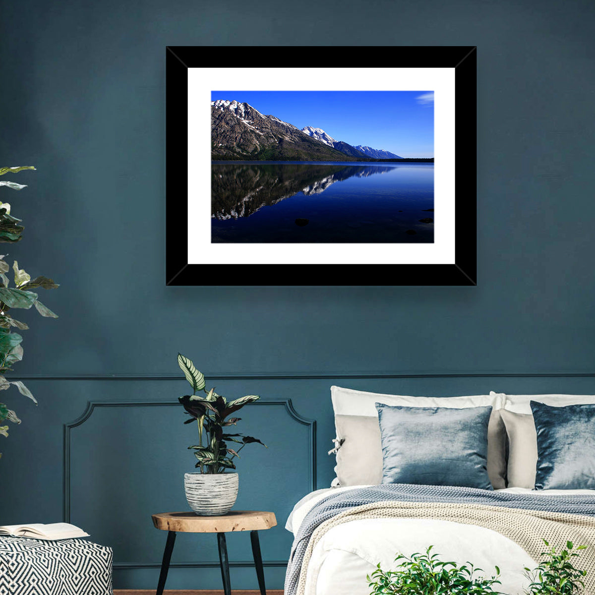 Jenny Lake Wall Art in a room, landscape