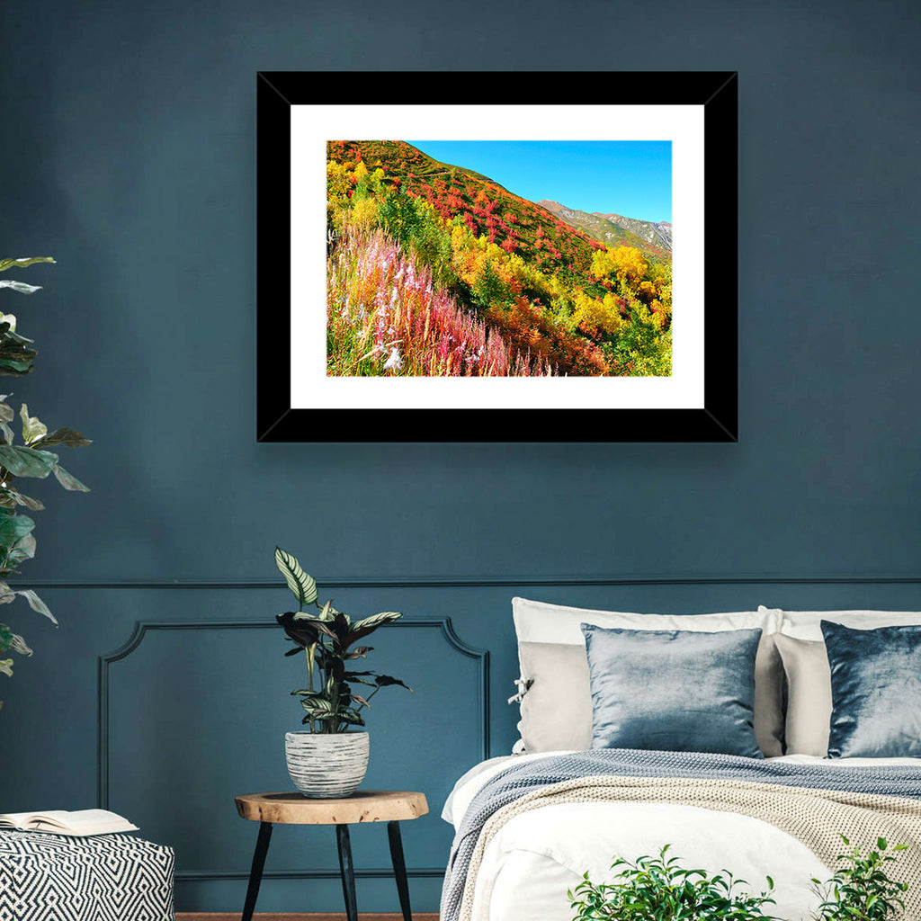Svaneti Autumn Mountain Landscape Wall Art