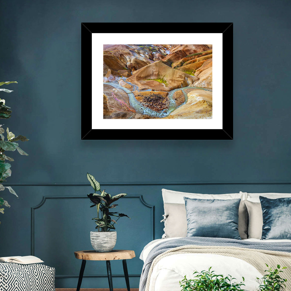 Kerlingarfjöll Geothermal Landscape Wall Art in a room, landscape