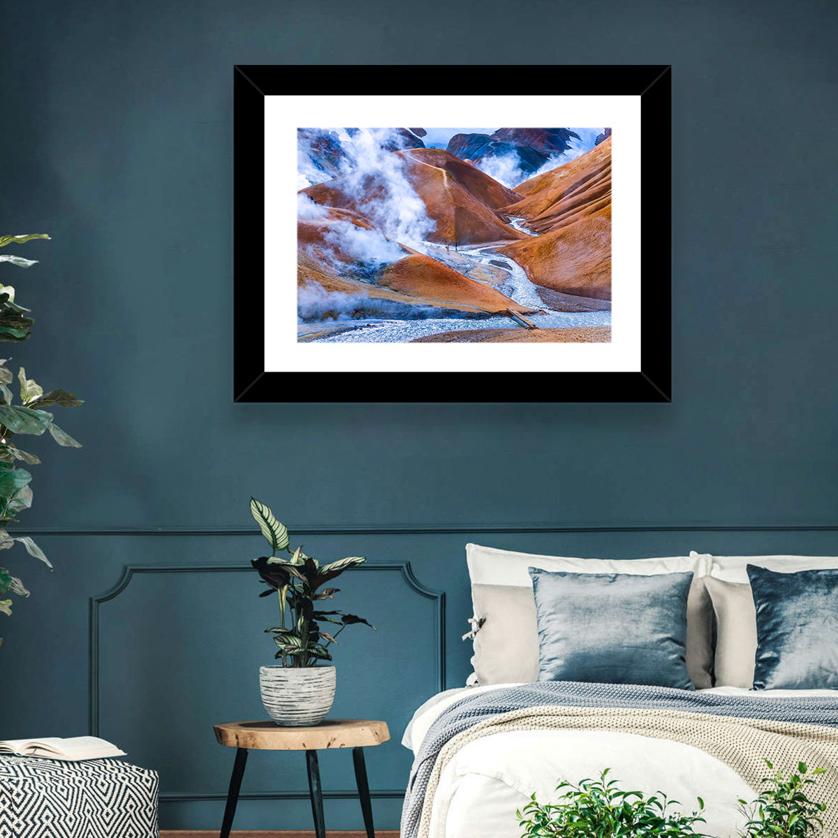 Geothermal Valley with Footbridge Wall Art
