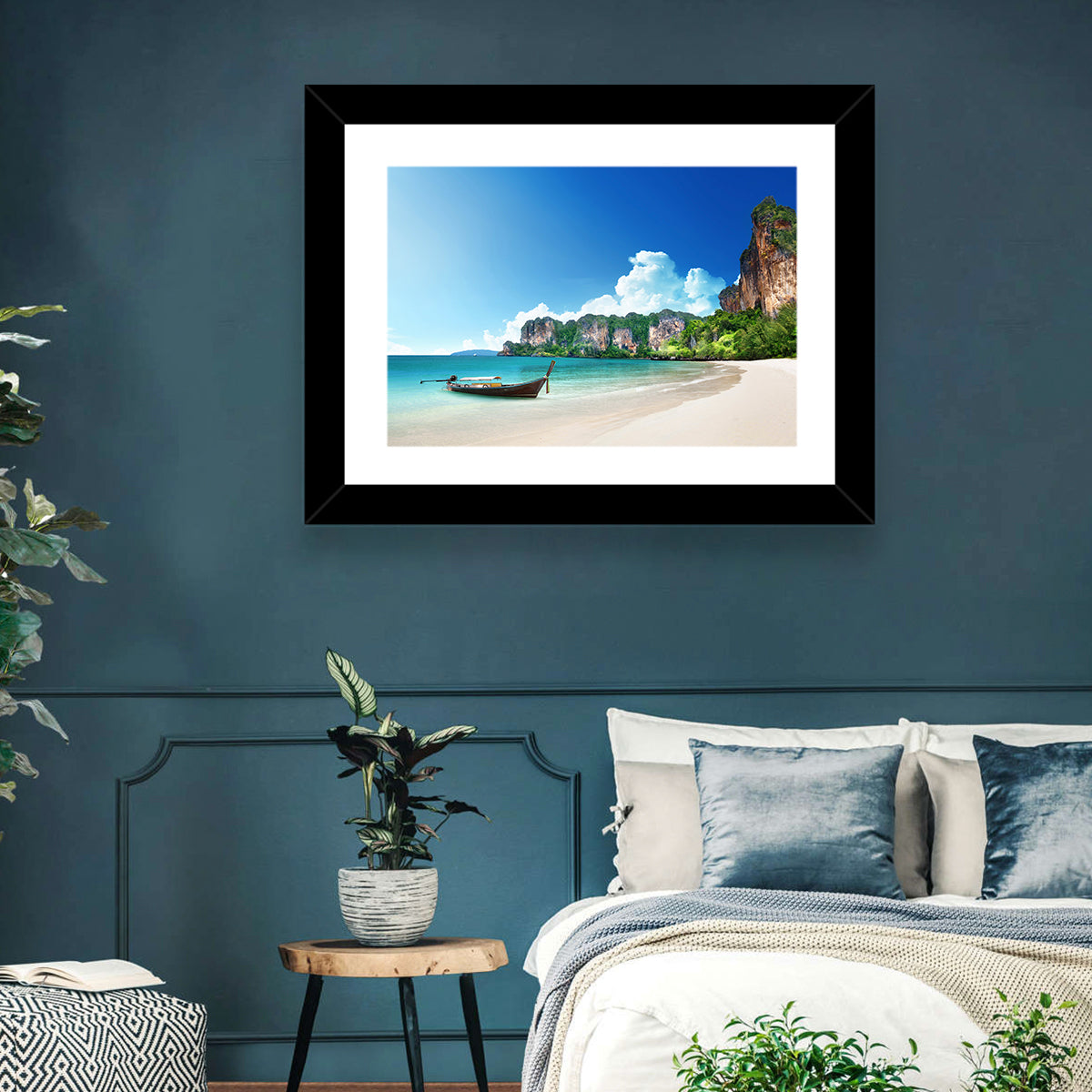 Railay Beach View, Krabi Wall Art in a room, landscape