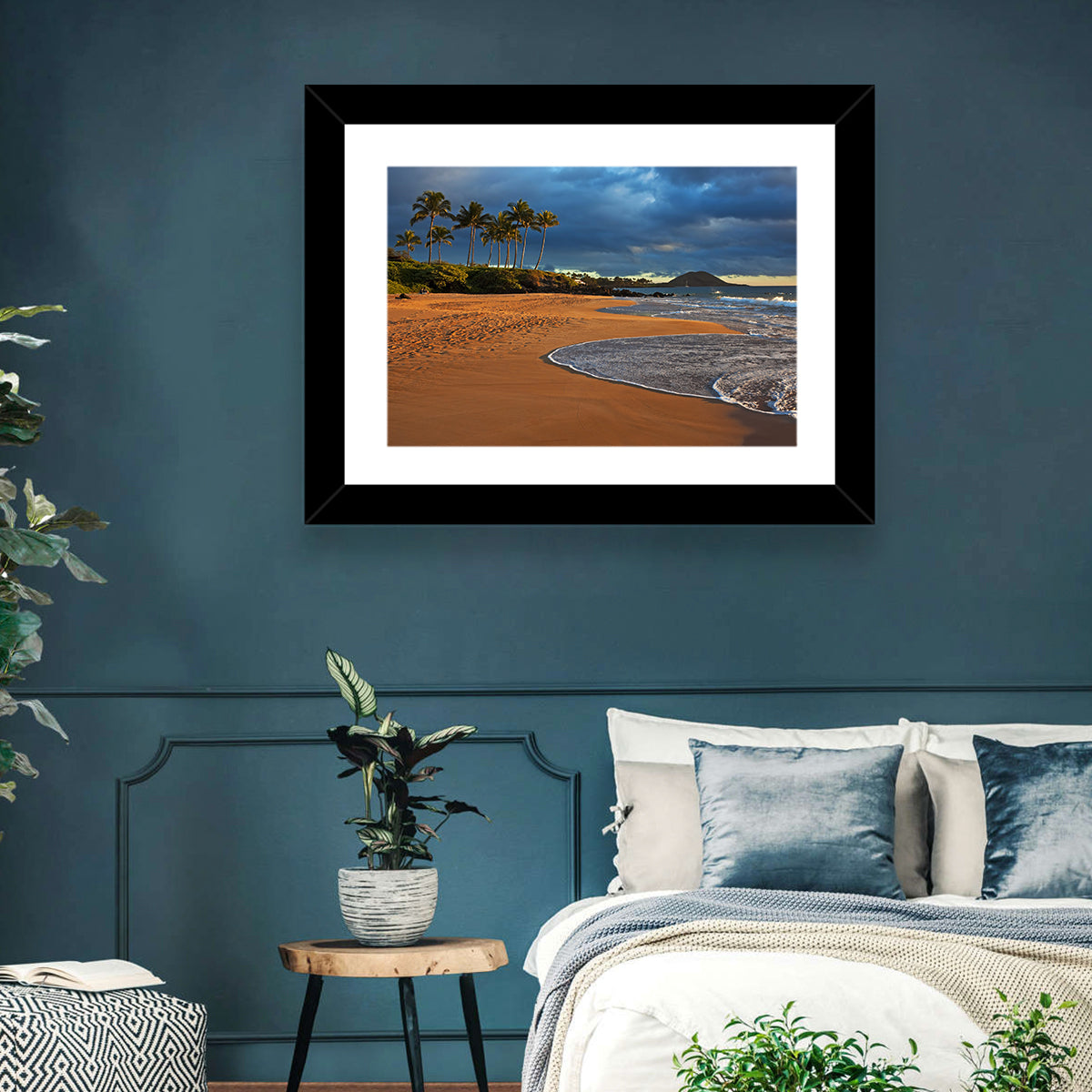 Poolenalena Beach Sunset Wall Art in a room, landscape