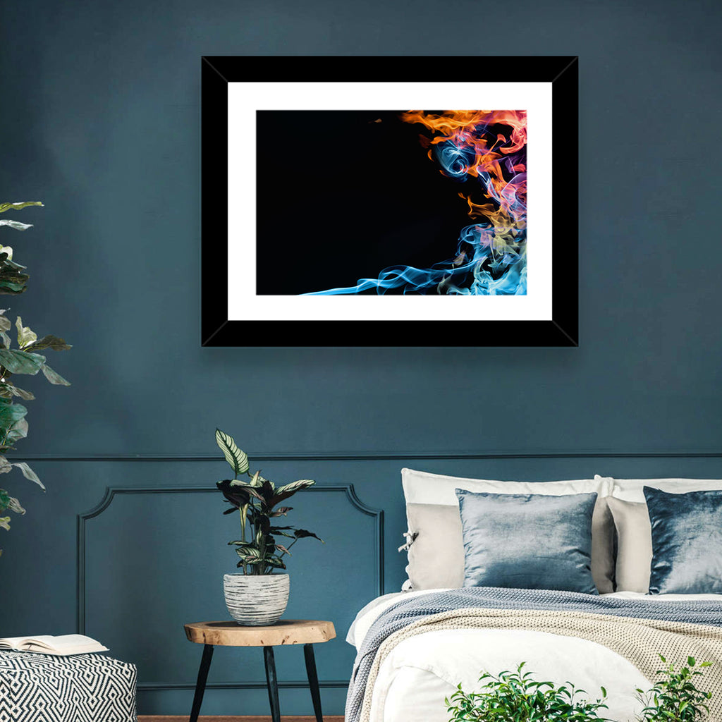 Glowing Flame Abstract Wall Art