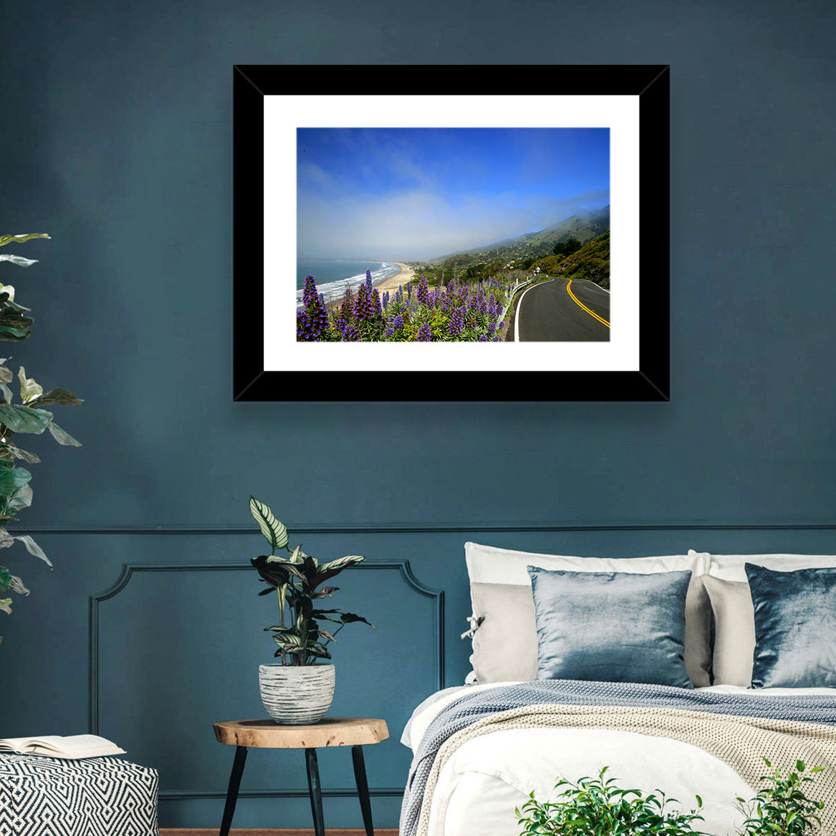Big Sur Coastal Road Wall Art in a room, landscape