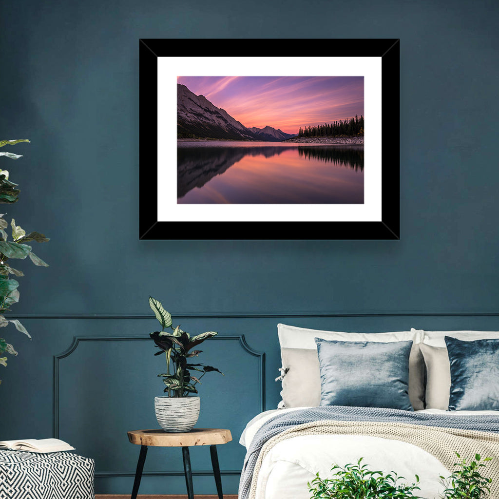 Medicine Lake Sunset Reflection Wall Art