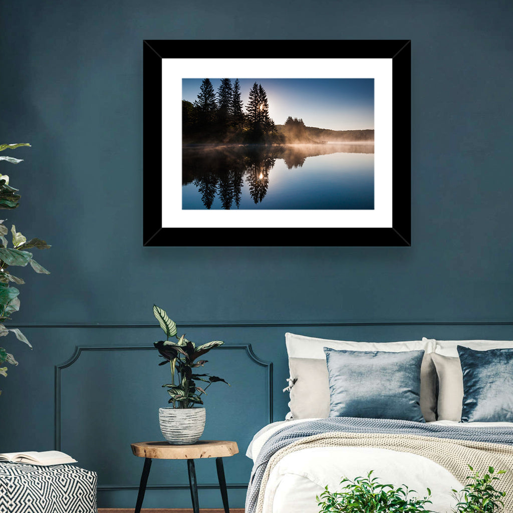 Spruce Knob Lake Morning Mist Wall Art