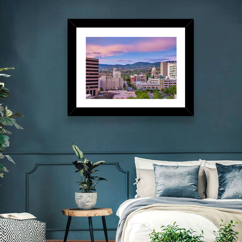 Boise Downtown at Golden Hour Wall Art