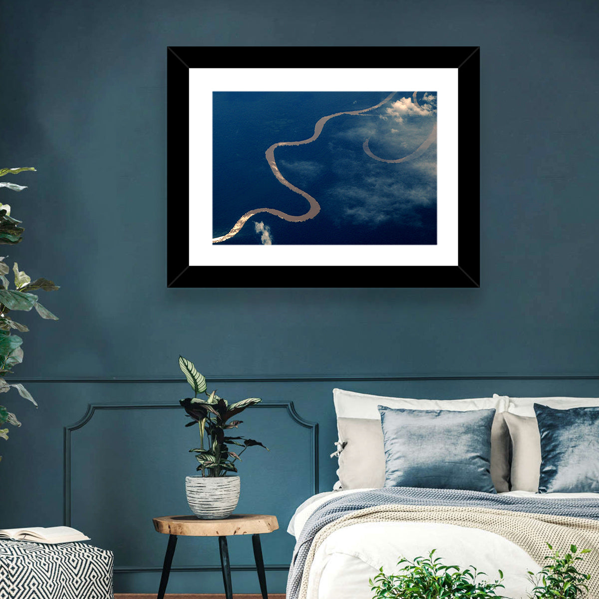 Sunlit Meander of the Amazon River Wall Art