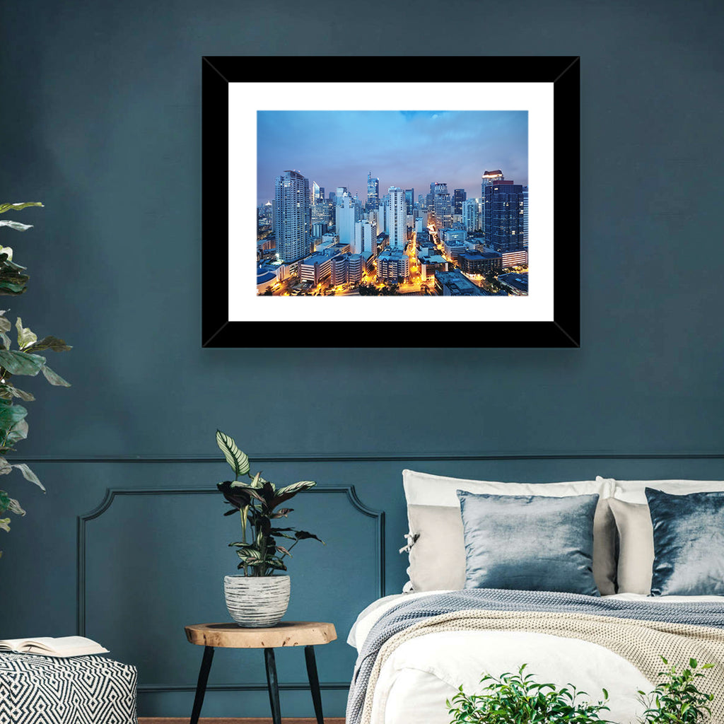 Manila Cityscape at Dusk Wall Art