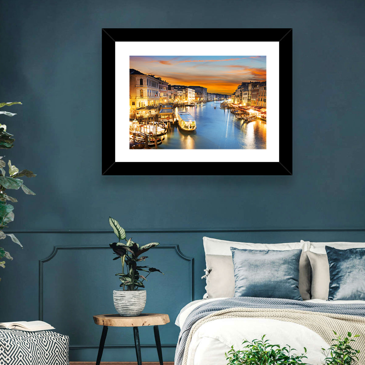 Venice Grand Canal at Dusk Wall Art in a room, landscape