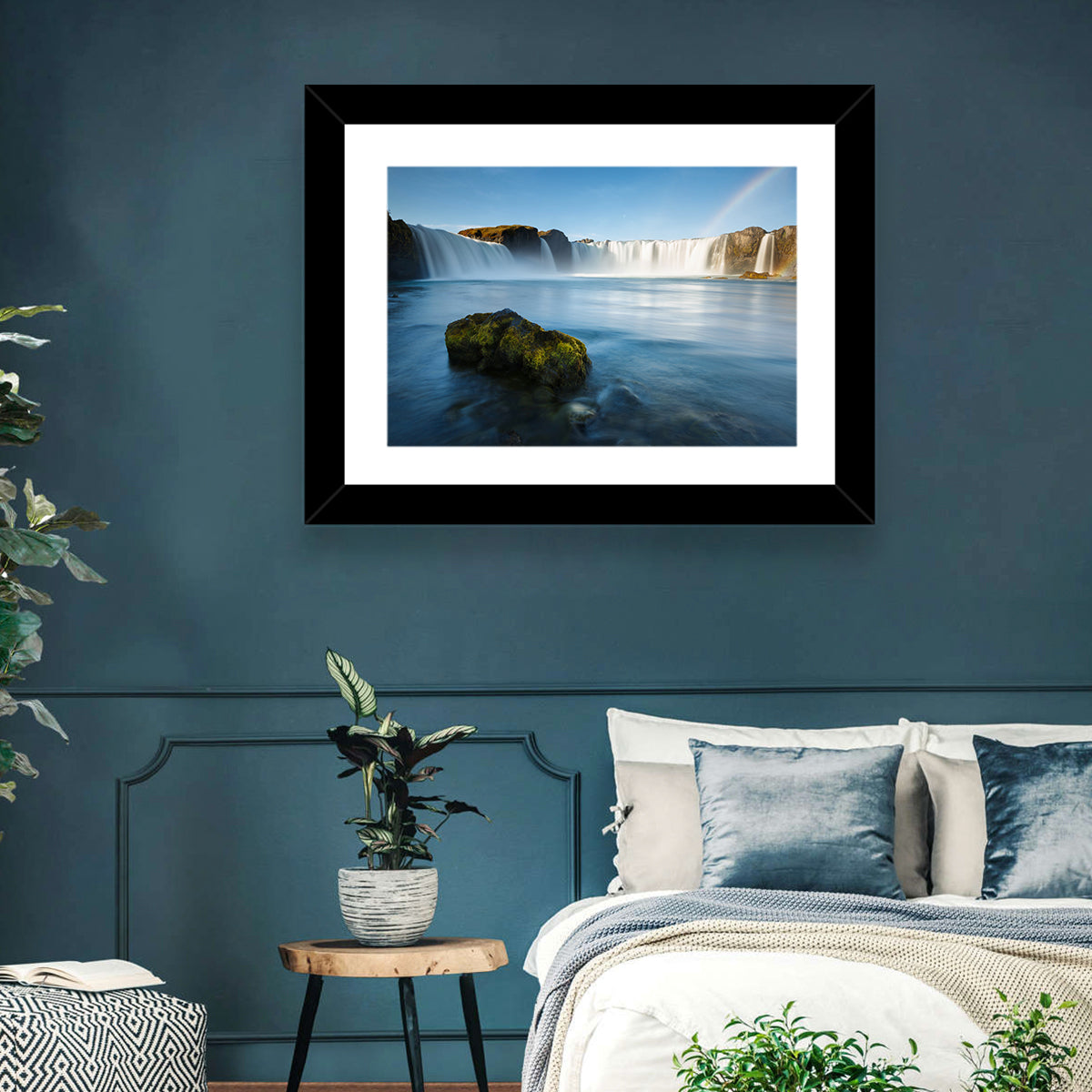 Goðafoss Waterfall, Mývatn Wall Art in a room, landscape