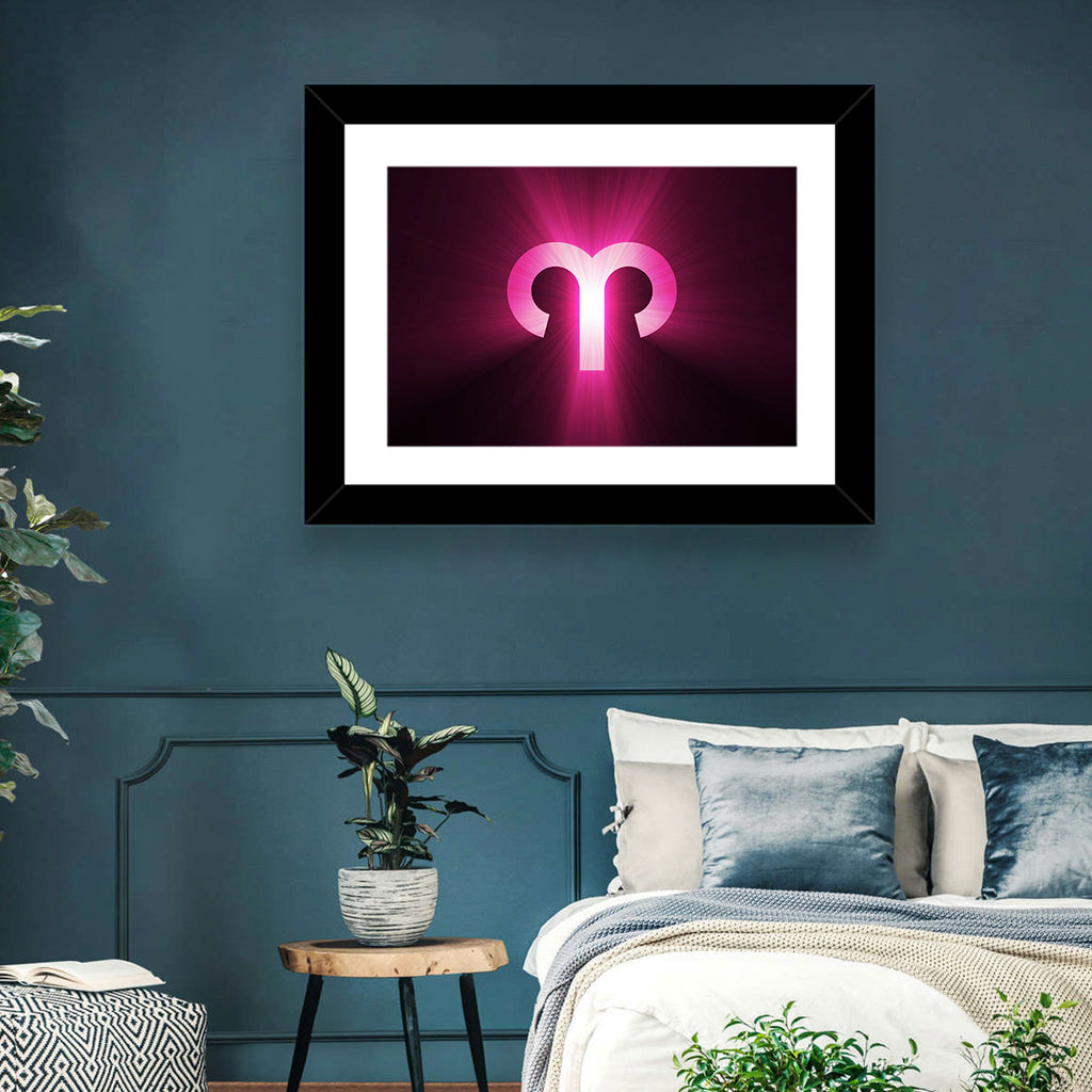 Radiant Aries Zodiac Emblem Wall Art