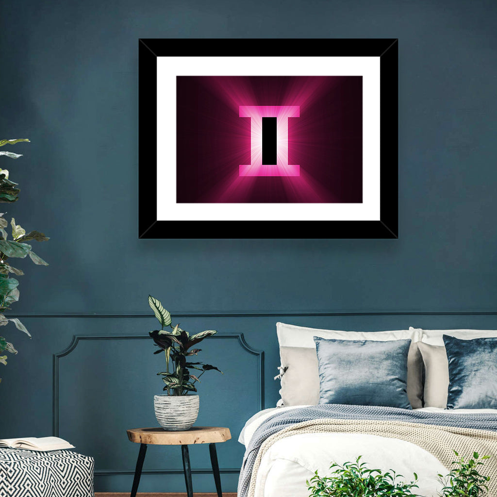 Radiant Gemini Symbol Wall Art