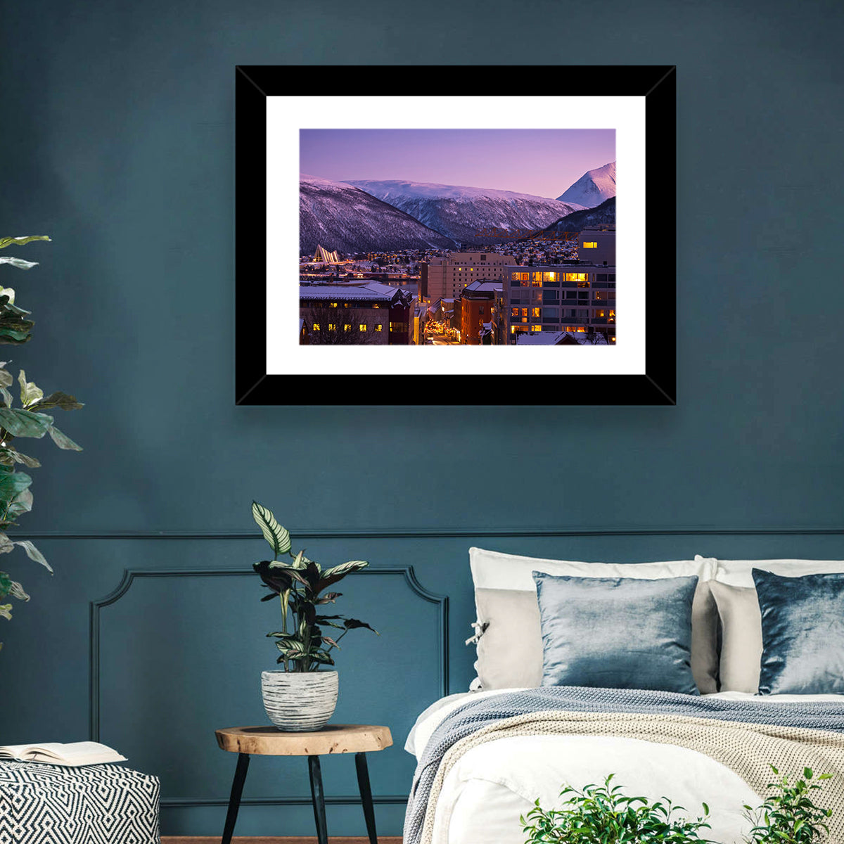 Tromsø Twilight Cityscape Wall Art