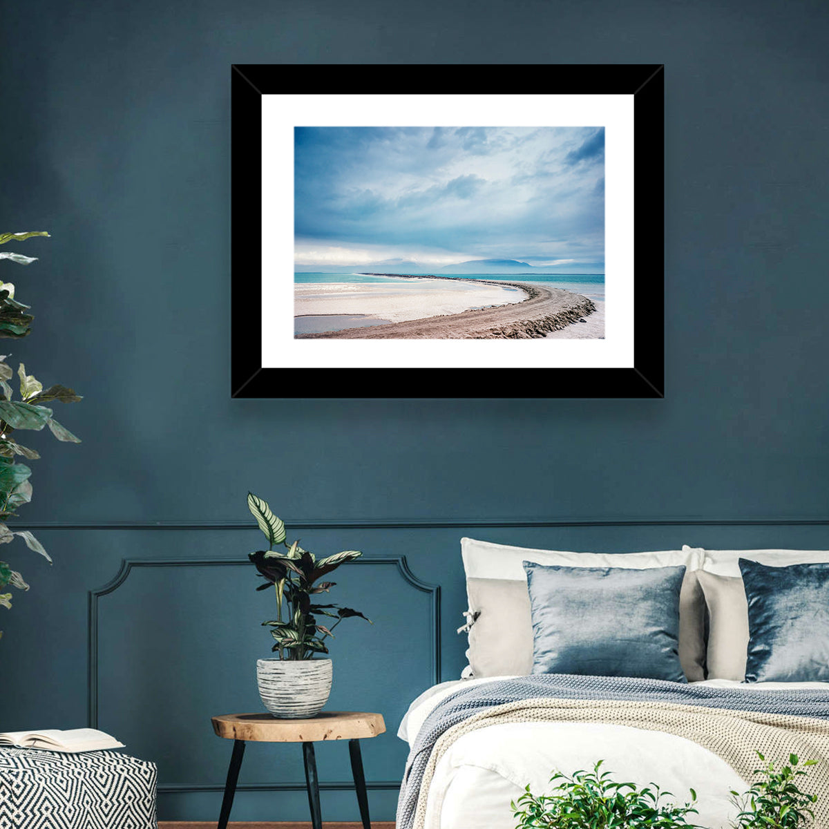 Dead Sea Salt Flats Coastline Wall Art