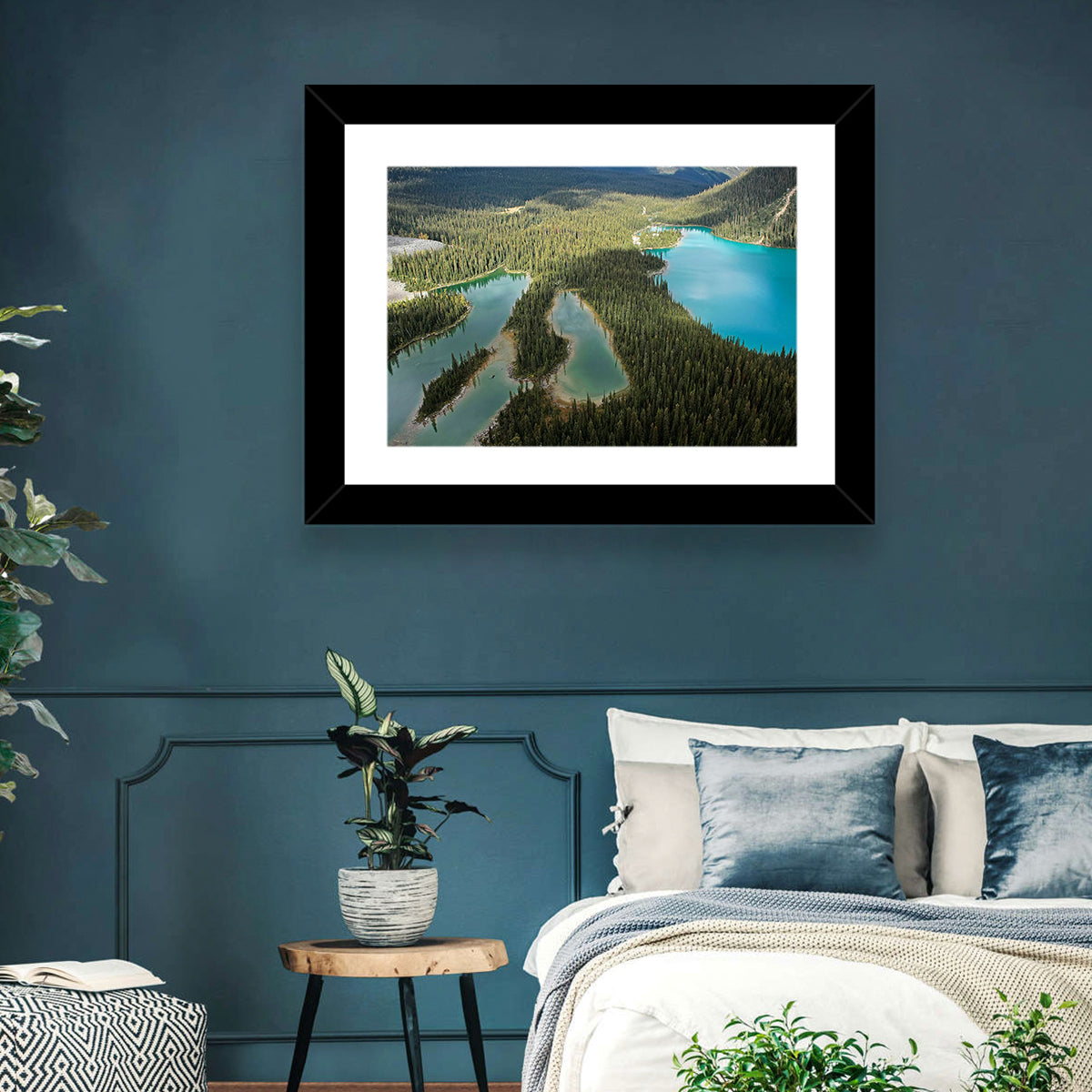 Mary and O Hara Lakes Wall Art in a room, landscape