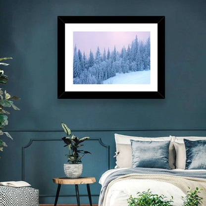 Snowy Winter Forest Wall Art