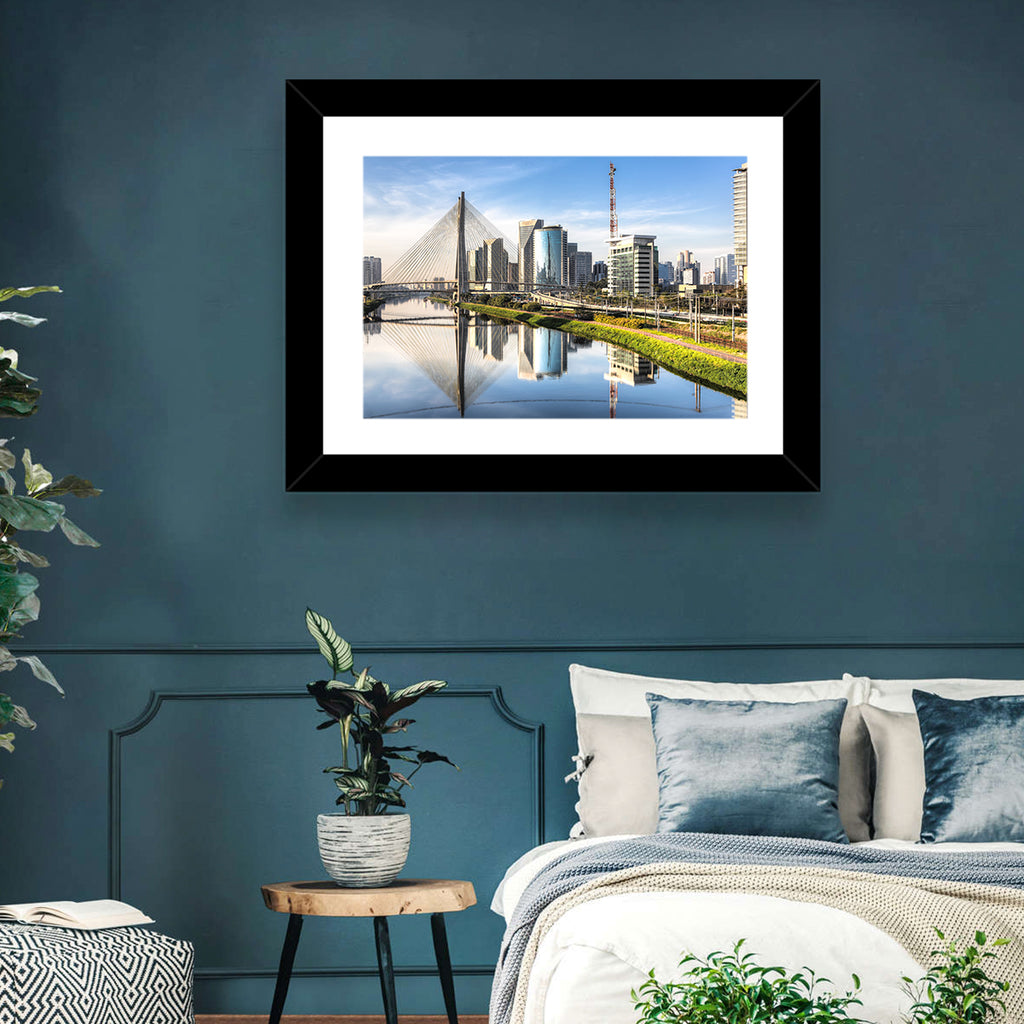 Estaiada Bridge Reflections Wall Art