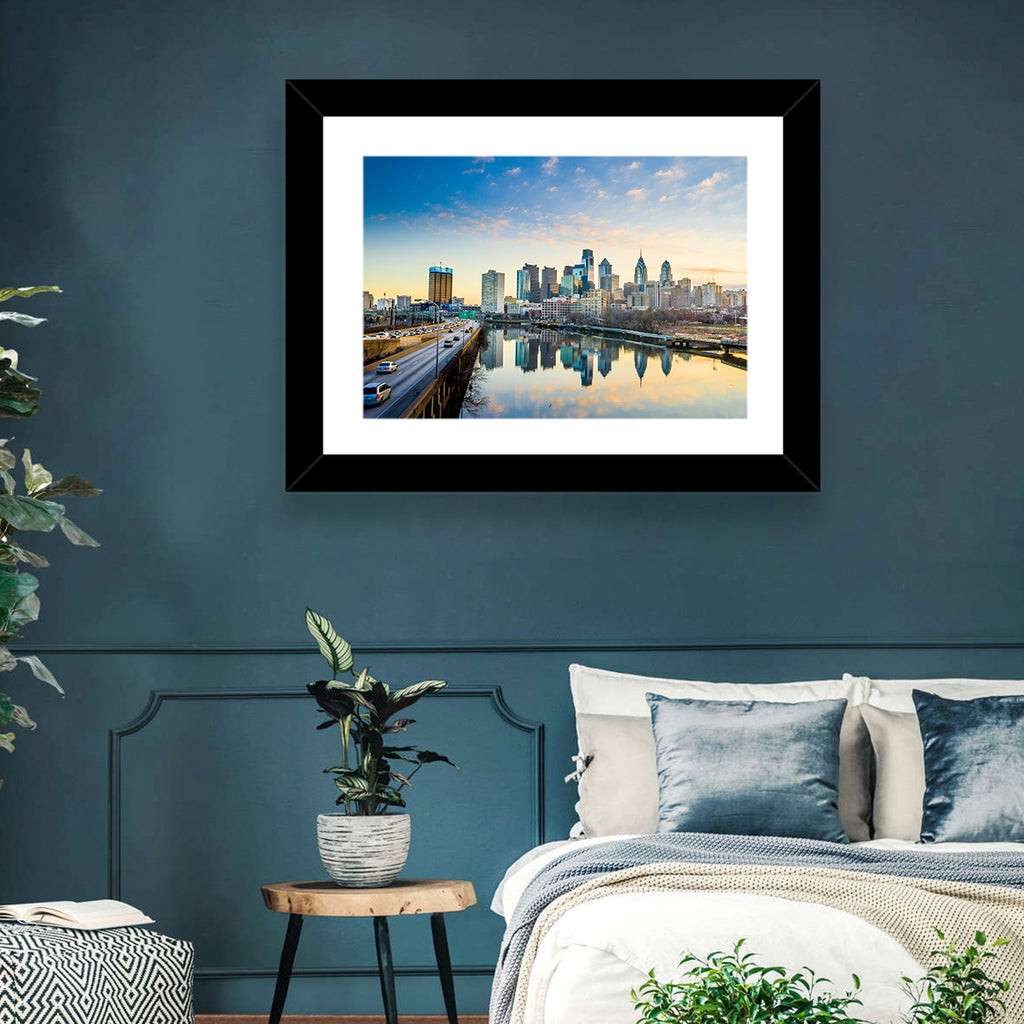 Philadelphia Skyline at Dusk Wall Art