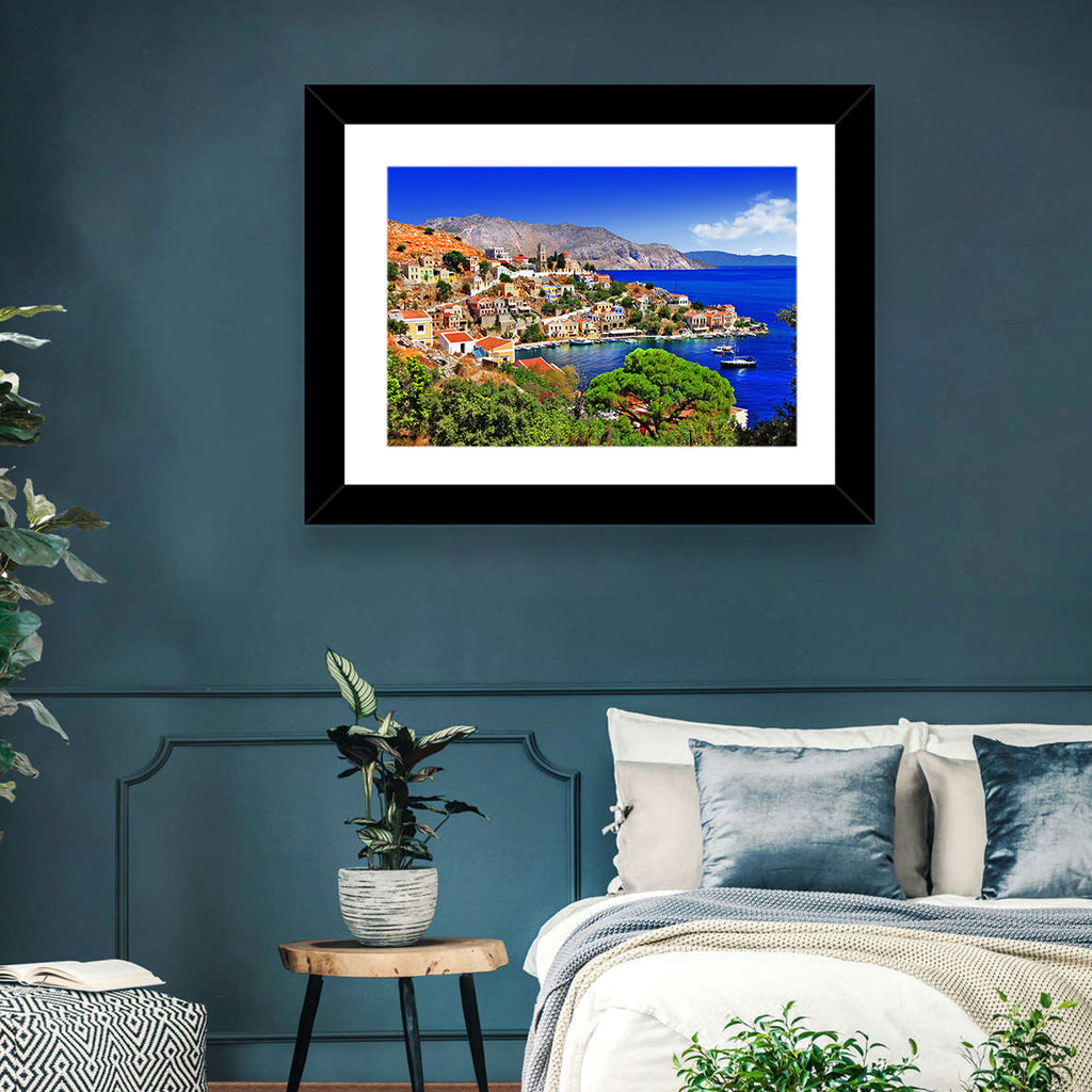 Symi Harbor, Greece Wall Art