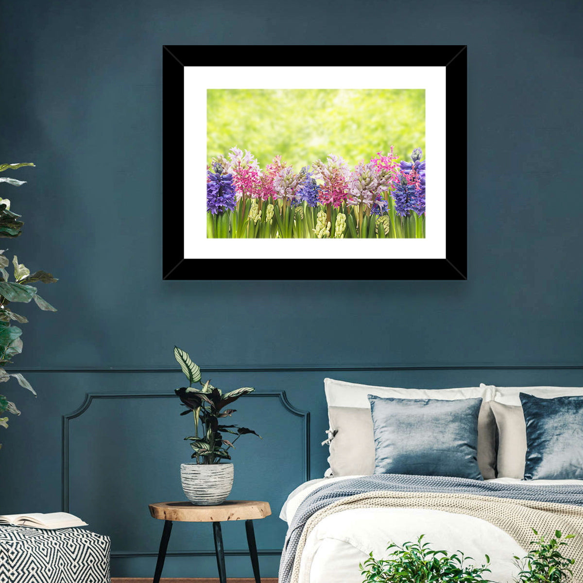 Hyacinth Cluster in Bloom Wall Art in a room, landscape