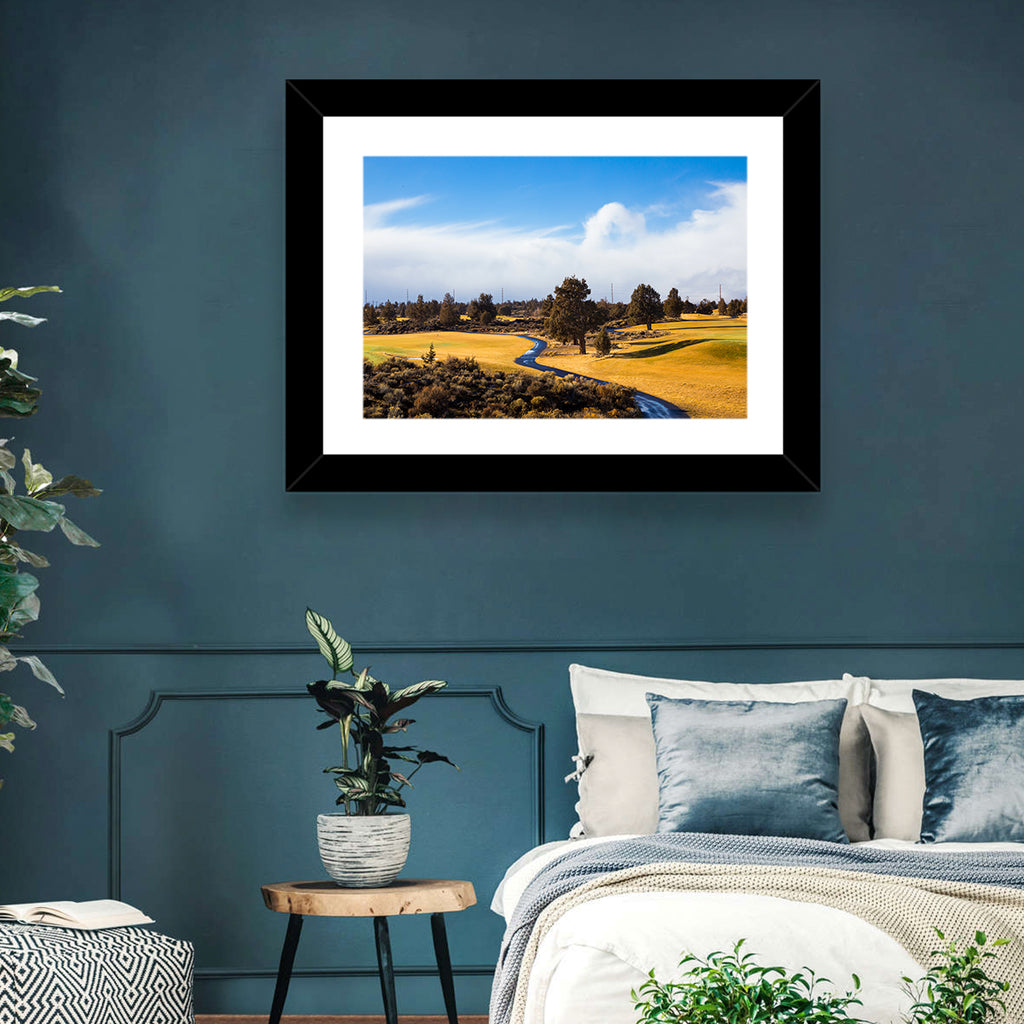 Central Oregon Golf Course with Winding Path Wall Art