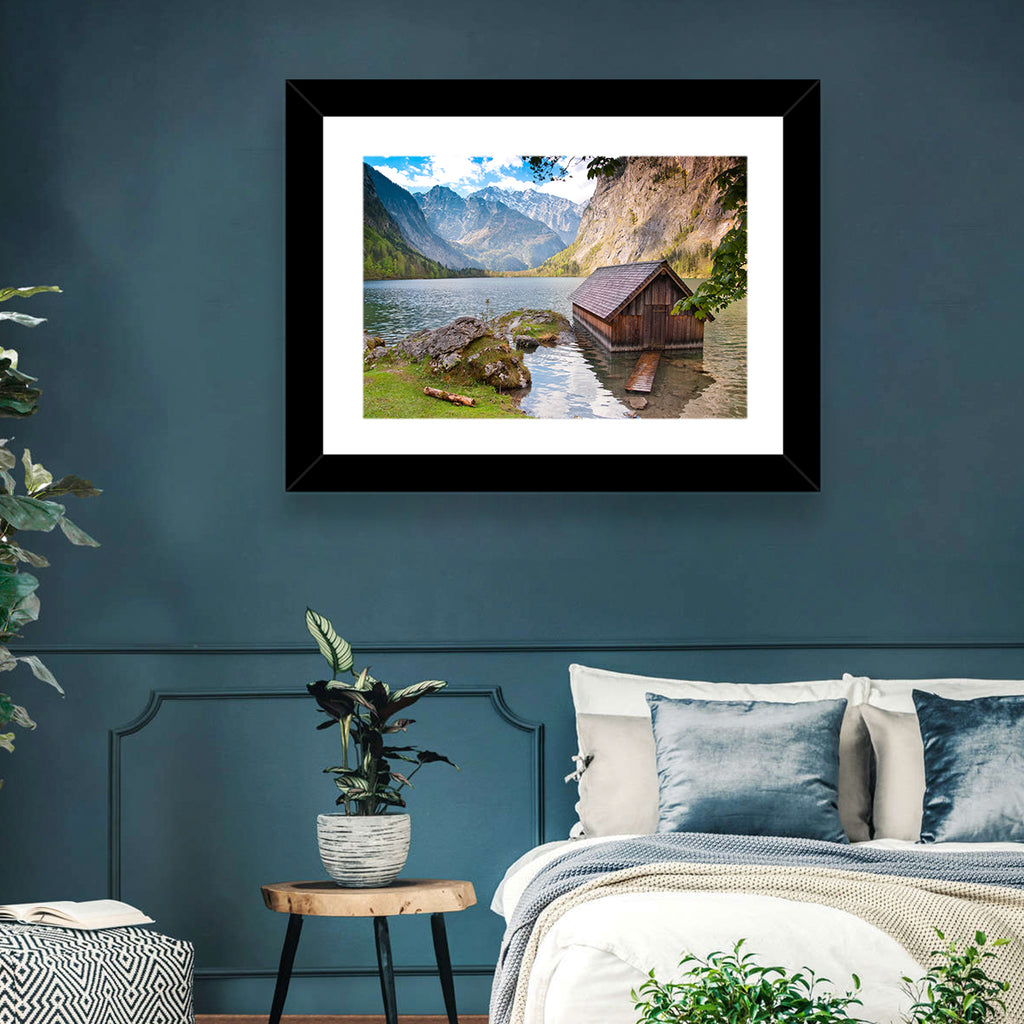 Obersee Boathouse at Königssee Wall Art