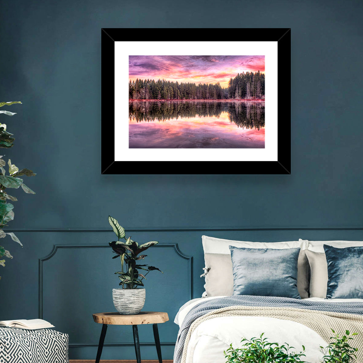 Sunrise Reflection at Forest Lake Wall Art