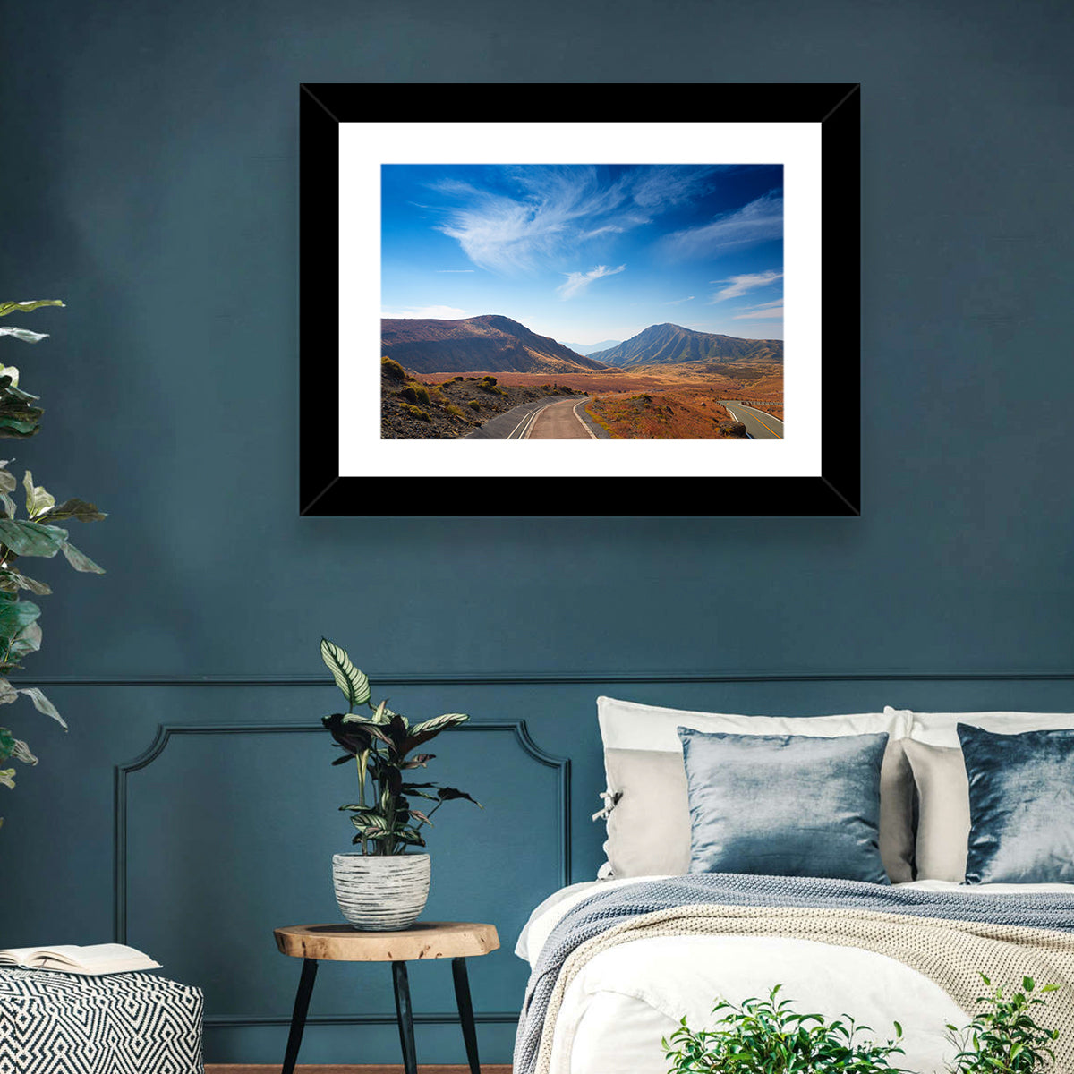 Mount Aso Winding Road Wall Art